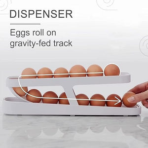 2-Tier Rolling Egg Dispenser for 12-14 Eggs