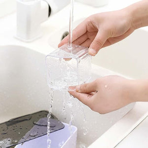 Portible Self adhesive wall mounted seasoning box With cover and spoon