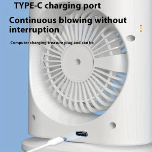 Rechargeable Automatic Rotating Dual Double Spray Mist Fan