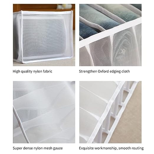 7 Compartment Transparent Clothes Storage Organiser