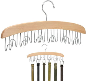 Wooden Hanger With 8 Hooks