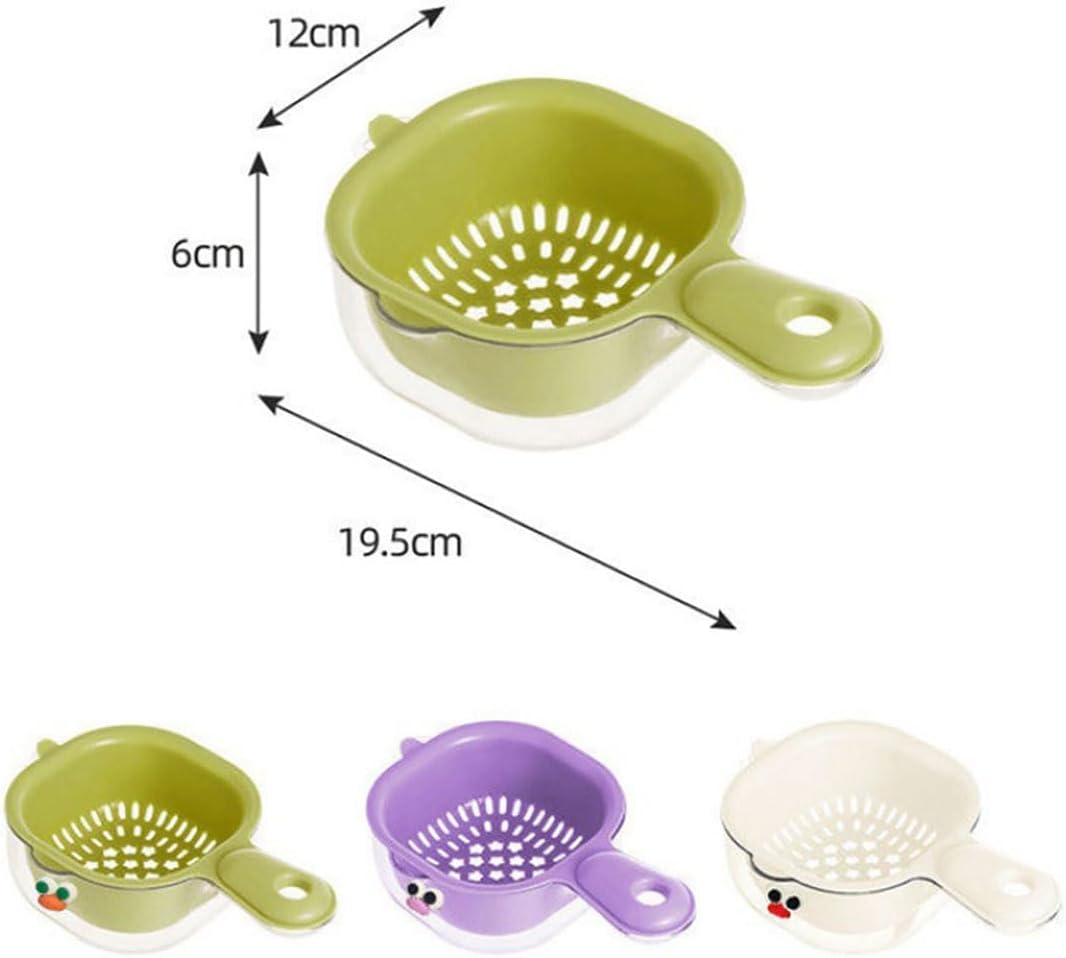 Dual-Layer Draining Basket with Handle