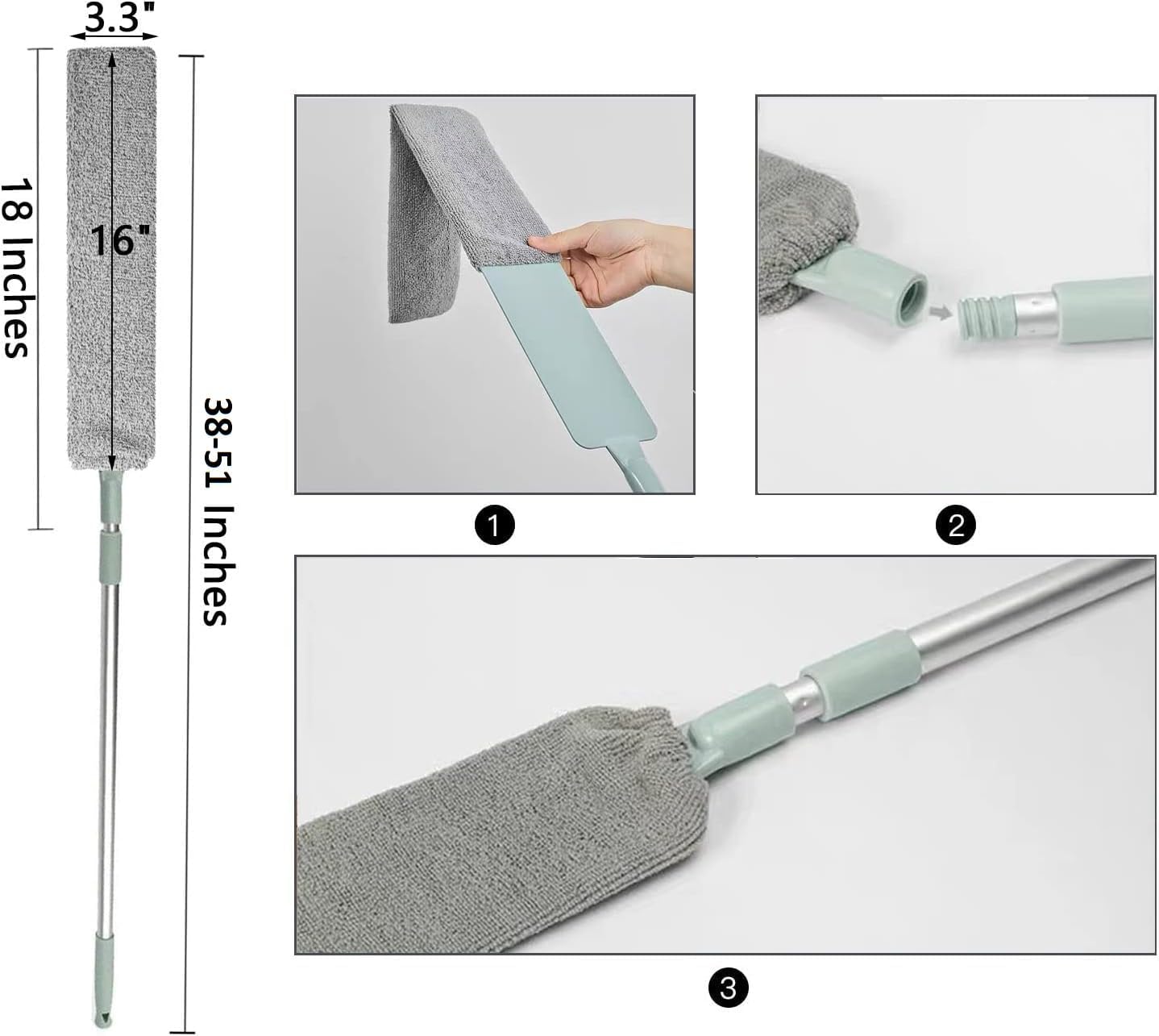 Microfiber Duster Dust Brush(MOP)  with Extension Pole