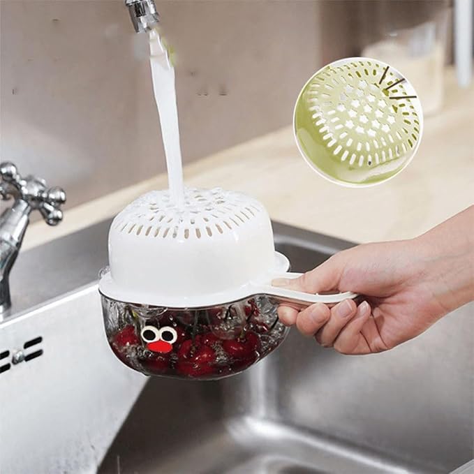 Dual-Layer Draining Basket with Handle