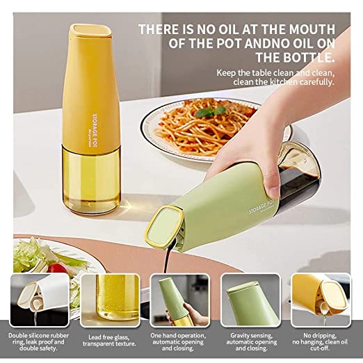 Glass Oil Dispenser Automatic  Bottle