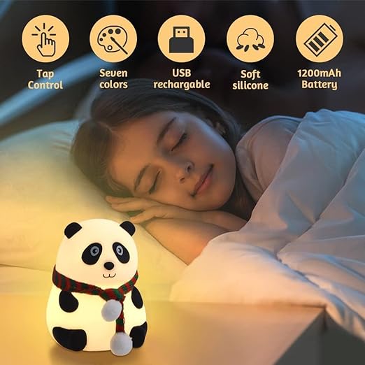 Cute Panda Touch LED Multipurpose lamp with 7 Colors