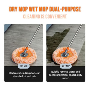Orange Colour 360° Rotatable Adjustable Cleaning Mop