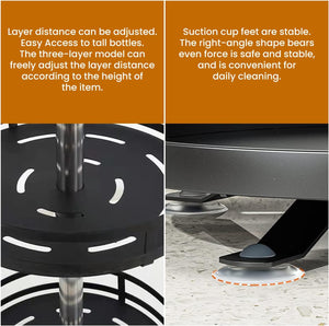 360° Rotatable Metal Storage Organizer