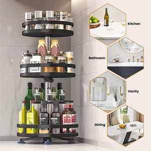 360° Rotatable Metal Storage Organizer