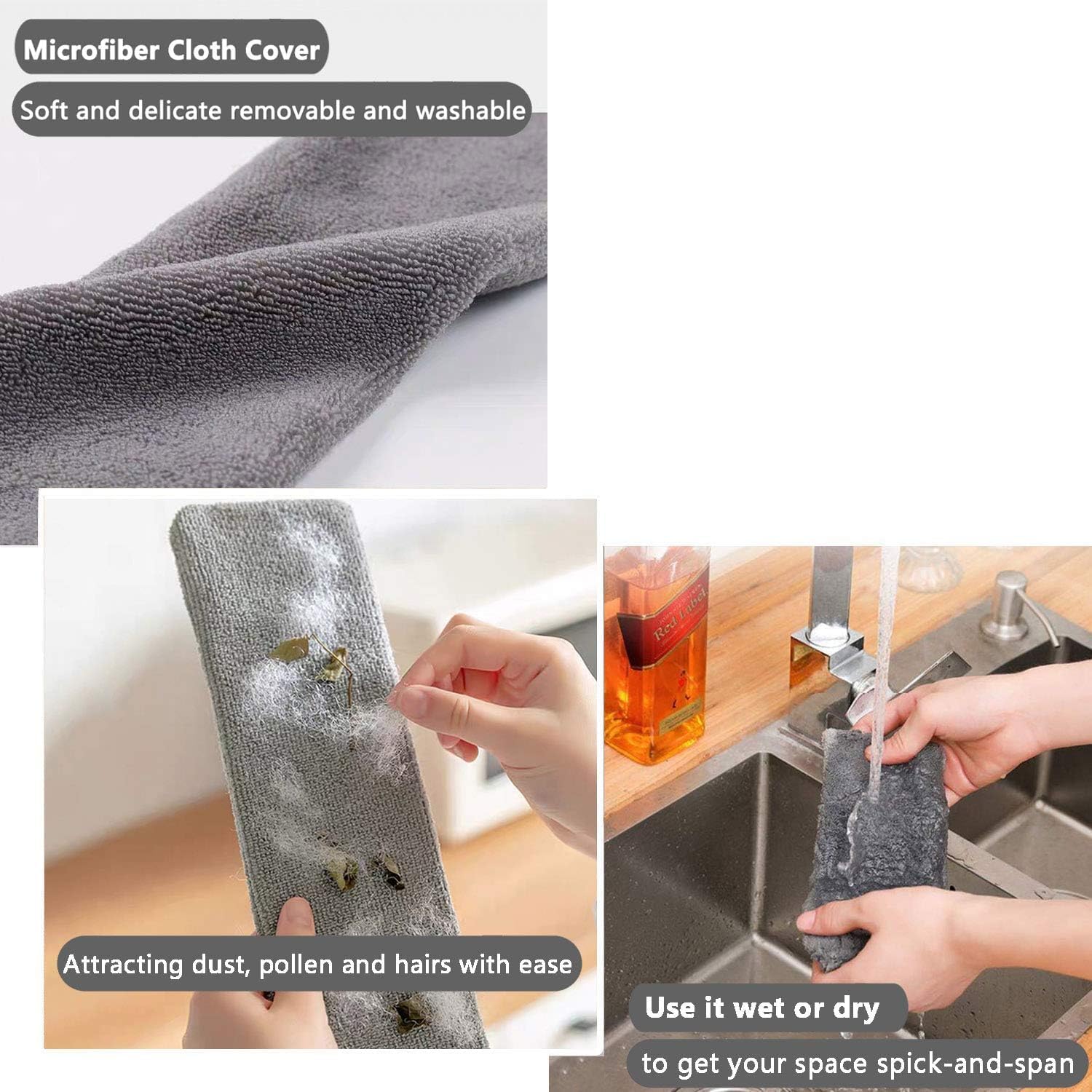 Microfiber Duster Dust Brush(MOP)  with Extension Pole