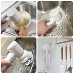 Electric Cleaning Brush with 3 Replaceable Brush Heads