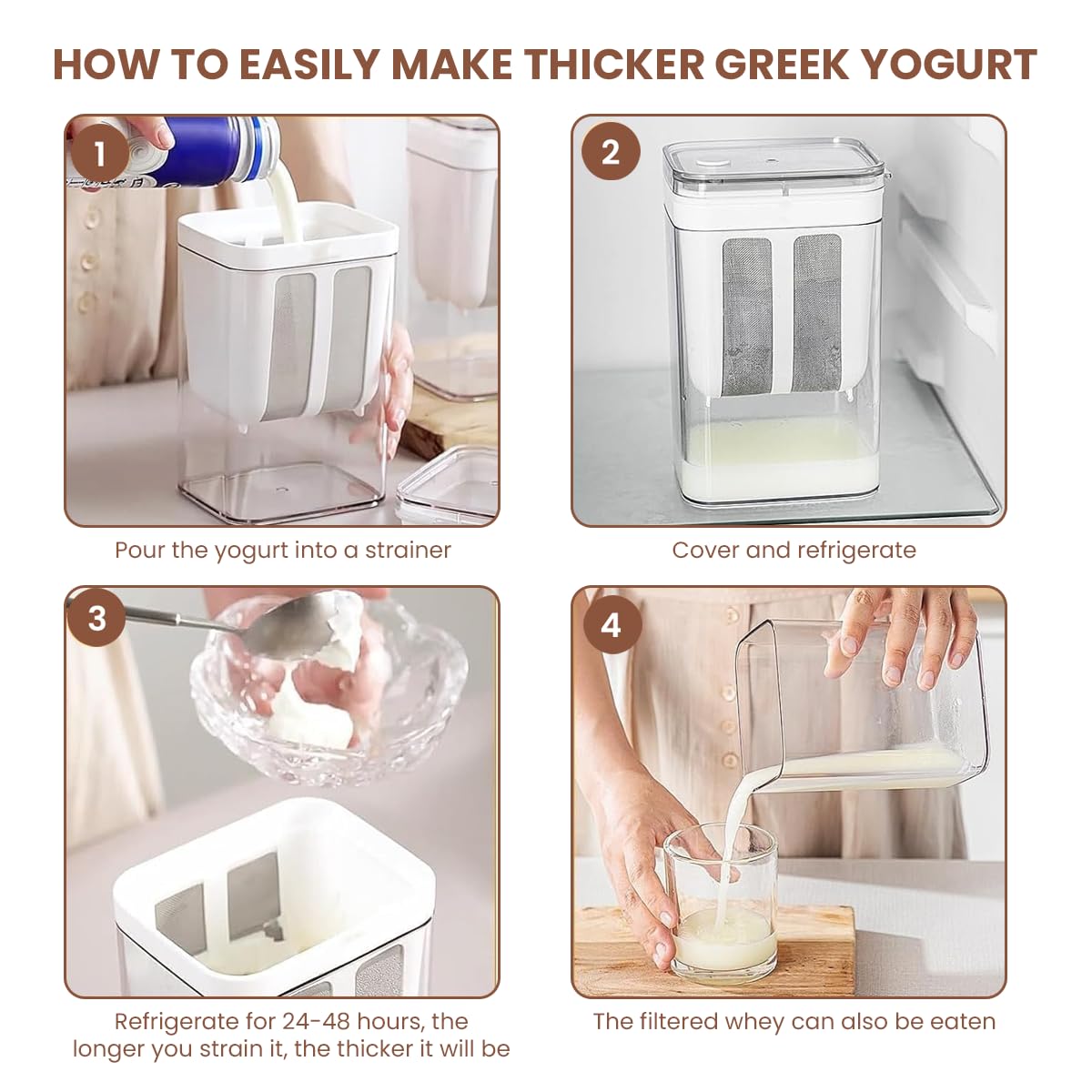 Multifunctional yoghurt Filter