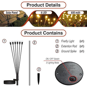 Firefly Outdoor Solar Garden  Lights