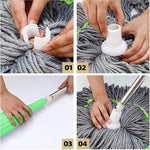 Microfiber Green Mop Wet and Dry for Bathroom, Office, Home Use