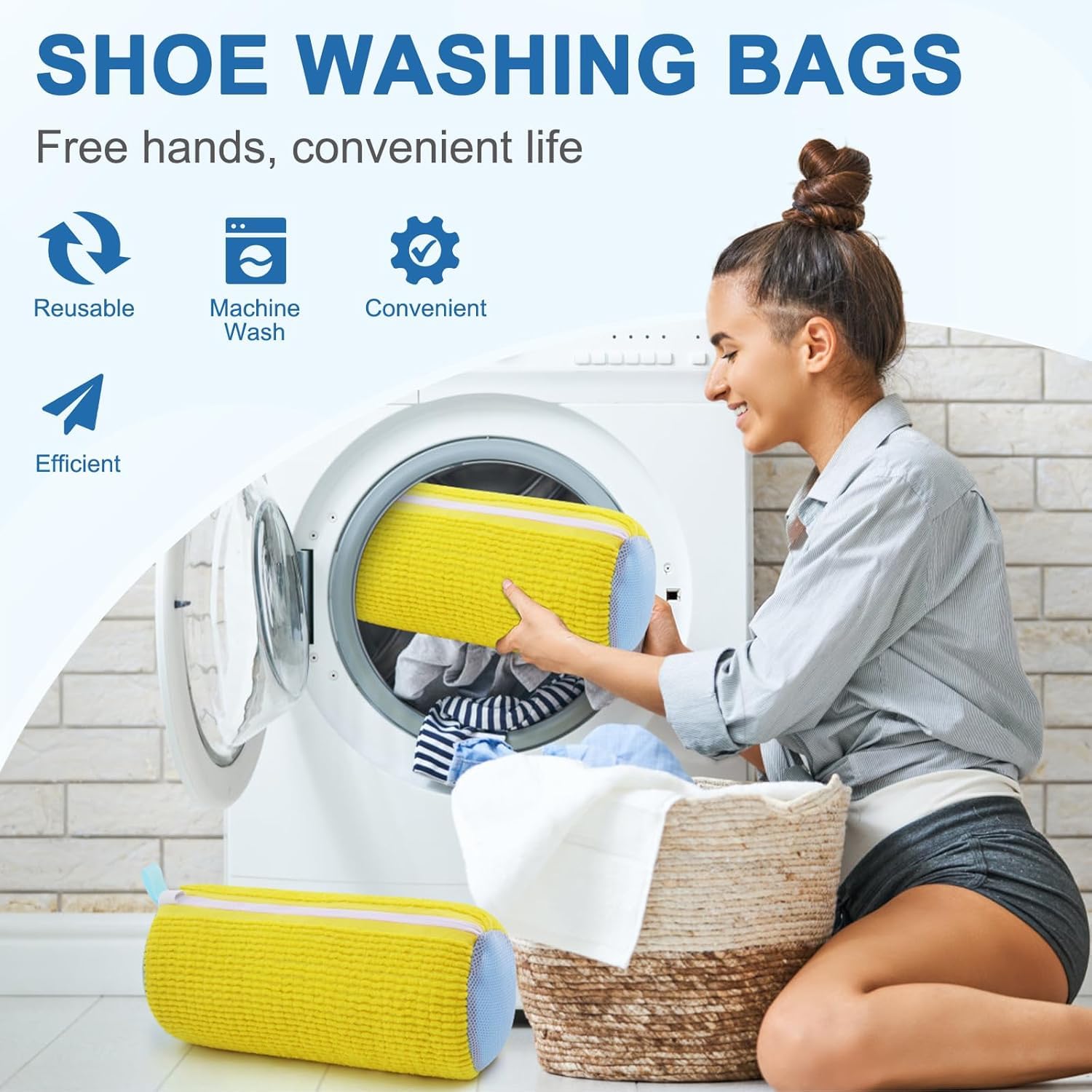 Shoe Washing Machine Cleaning Bag for All Shoe Sizes