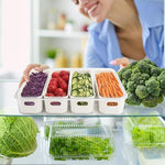 Portable Food Box Container with 4 Removable Colanders