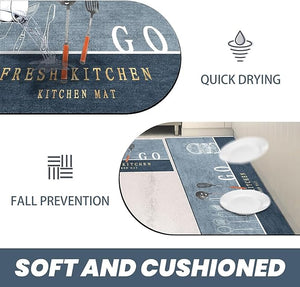 Home Premium Kitchen Mats for Floor(2 pcs combo)