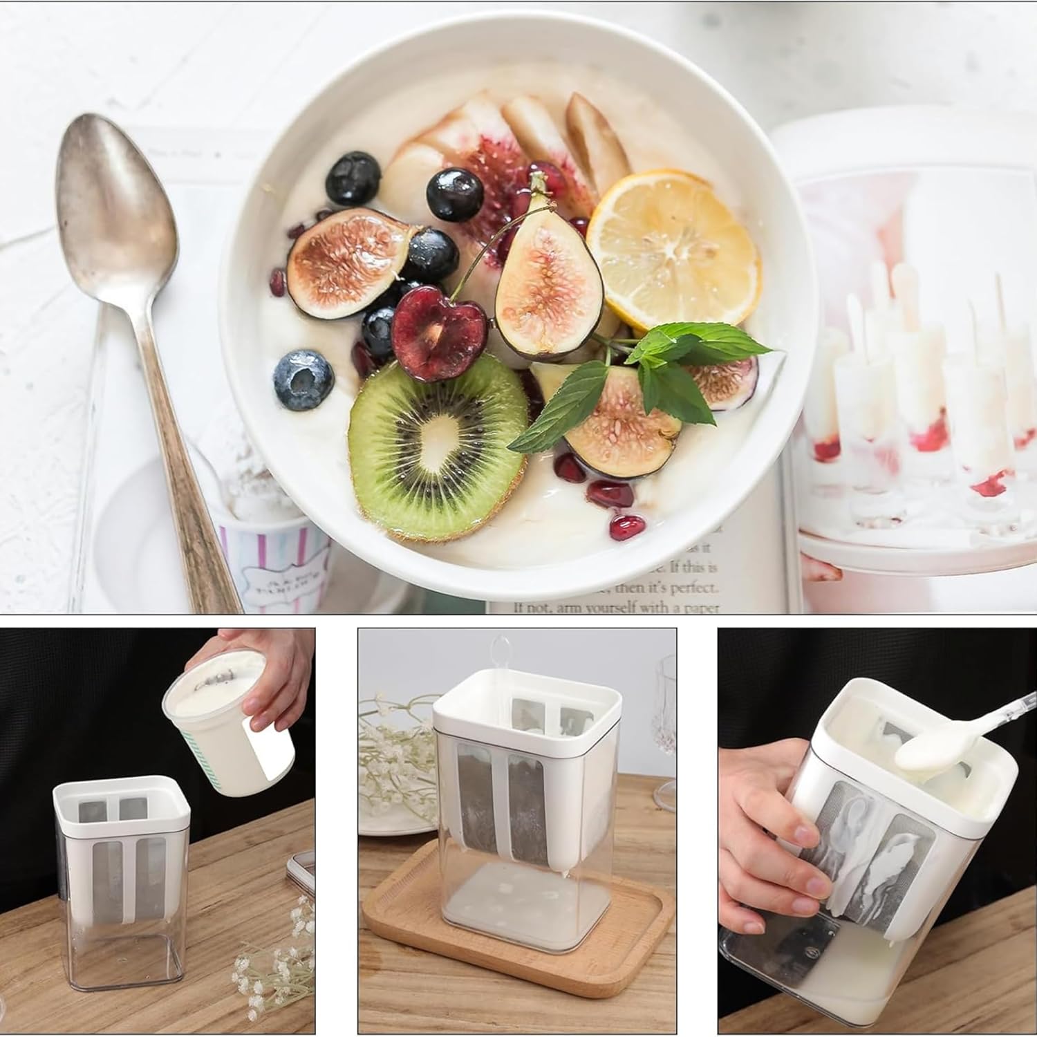 Multifunctional yoghurt Filter