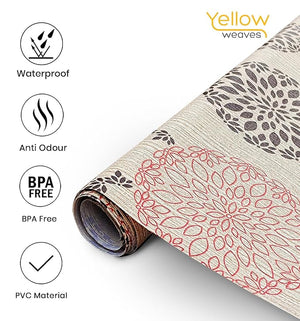 Yellow Weaves PVC Kitchen Mat (45cm X 10 Meters Roll, Multi Flakes)