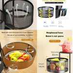 3 Layer Premium Round Metal Trolley