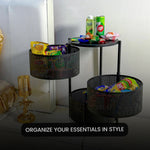 3 Layer Premium Round Metal Trolley