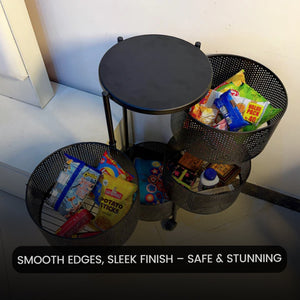 5 Layer Premium Round Metal Trolley