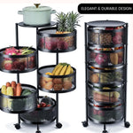 5 Layer Premium Round Metal Trolley