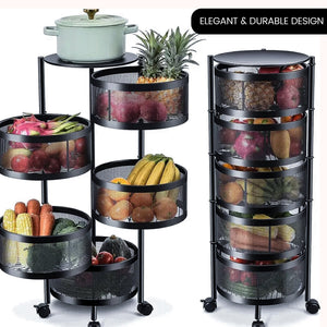 5 Layer Premium Round Metal Trolley