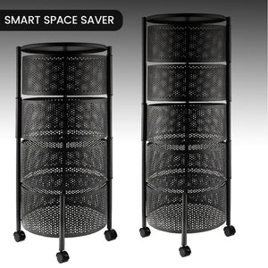 5 Layer Premium Round Metal Trolley