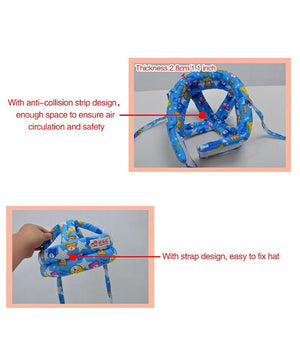 Baby head protector with adjustable headguard
