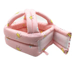 Baby head protector with adjustable headguard