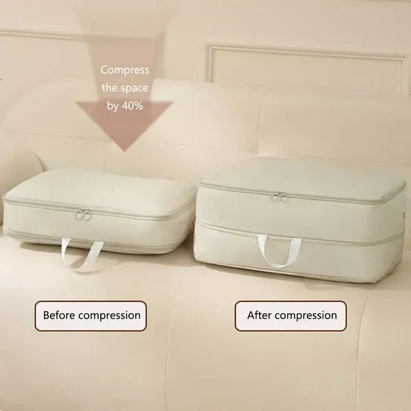 Space saver compression storage bag