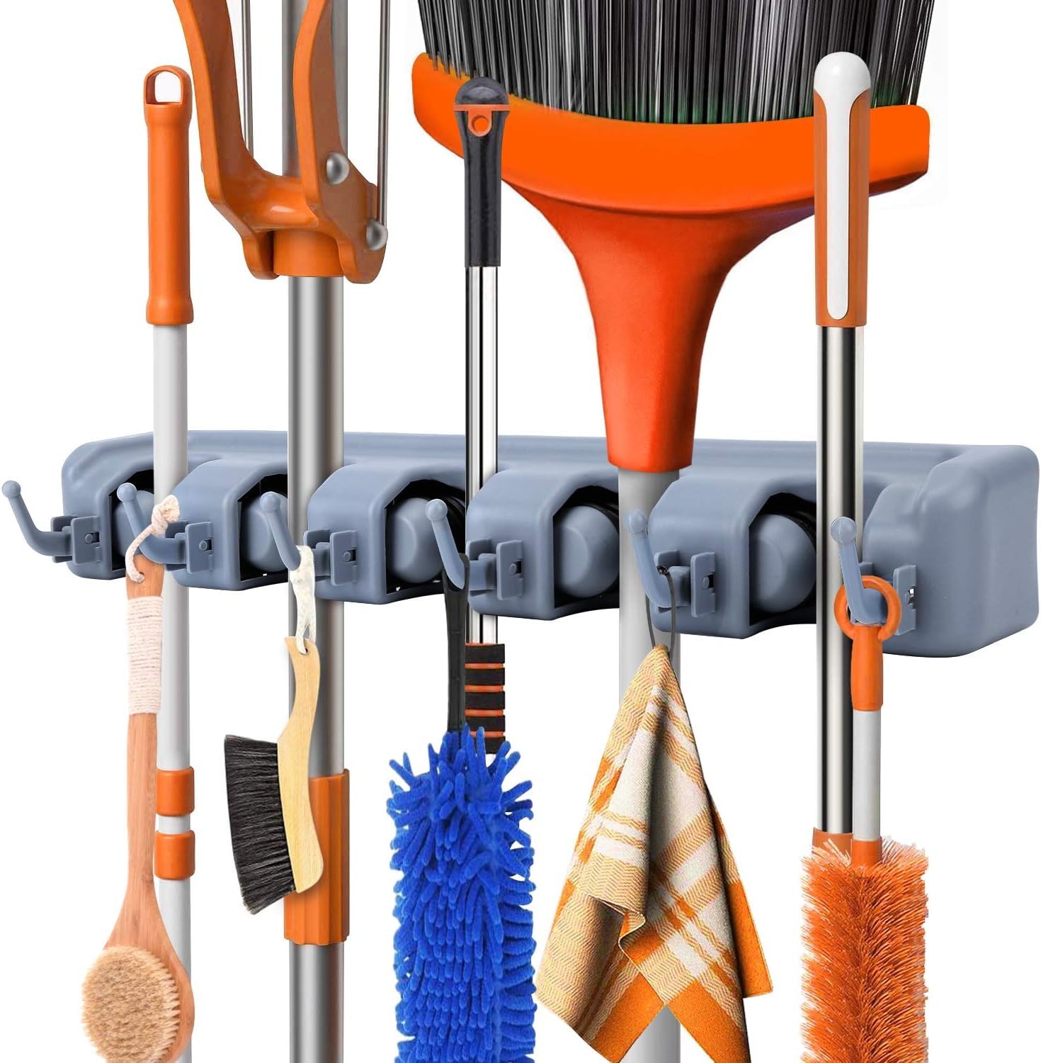 Multipurpise mop holder (5 slot 6 hooks)