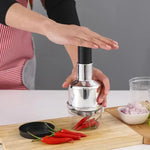 Stainless steel blade Multifunctional vegetable hand chopper