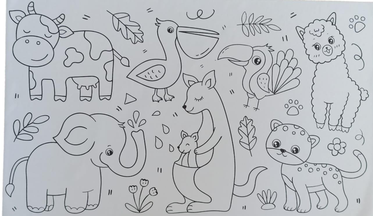 Drawing Paper Roll Sheet Book for kids (30*300 cm)with adhesive