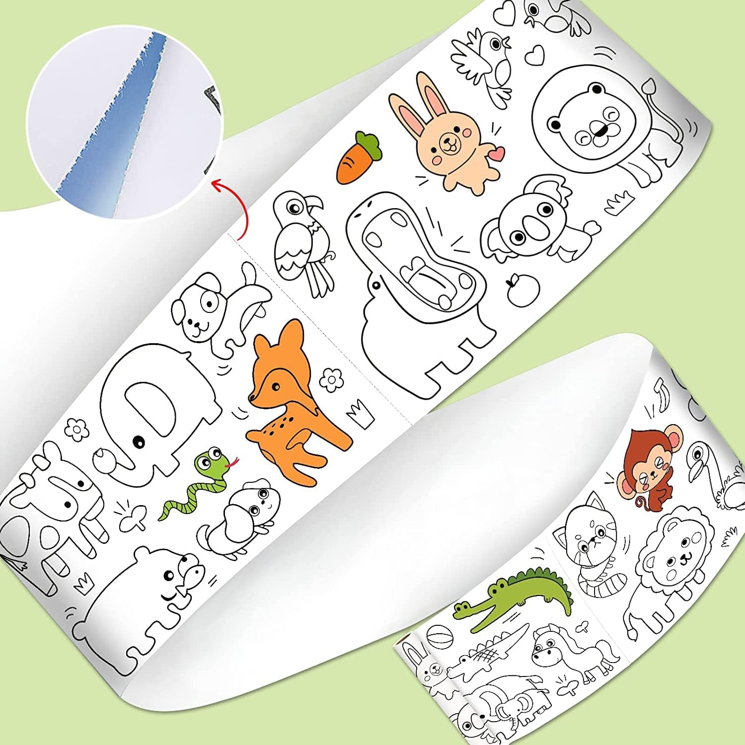Drawing Paper Roll Sheet Book for kids (30*300 cm)with adhesive