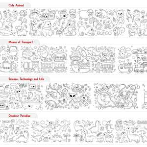 Drawing Paper Roll Sheet Book for kids (30*300 cm)with adhesive