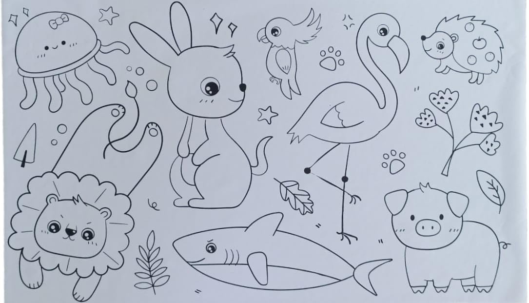 Drawing Paper Roll Sheet Book for kids (30*300 cm)with adhesive