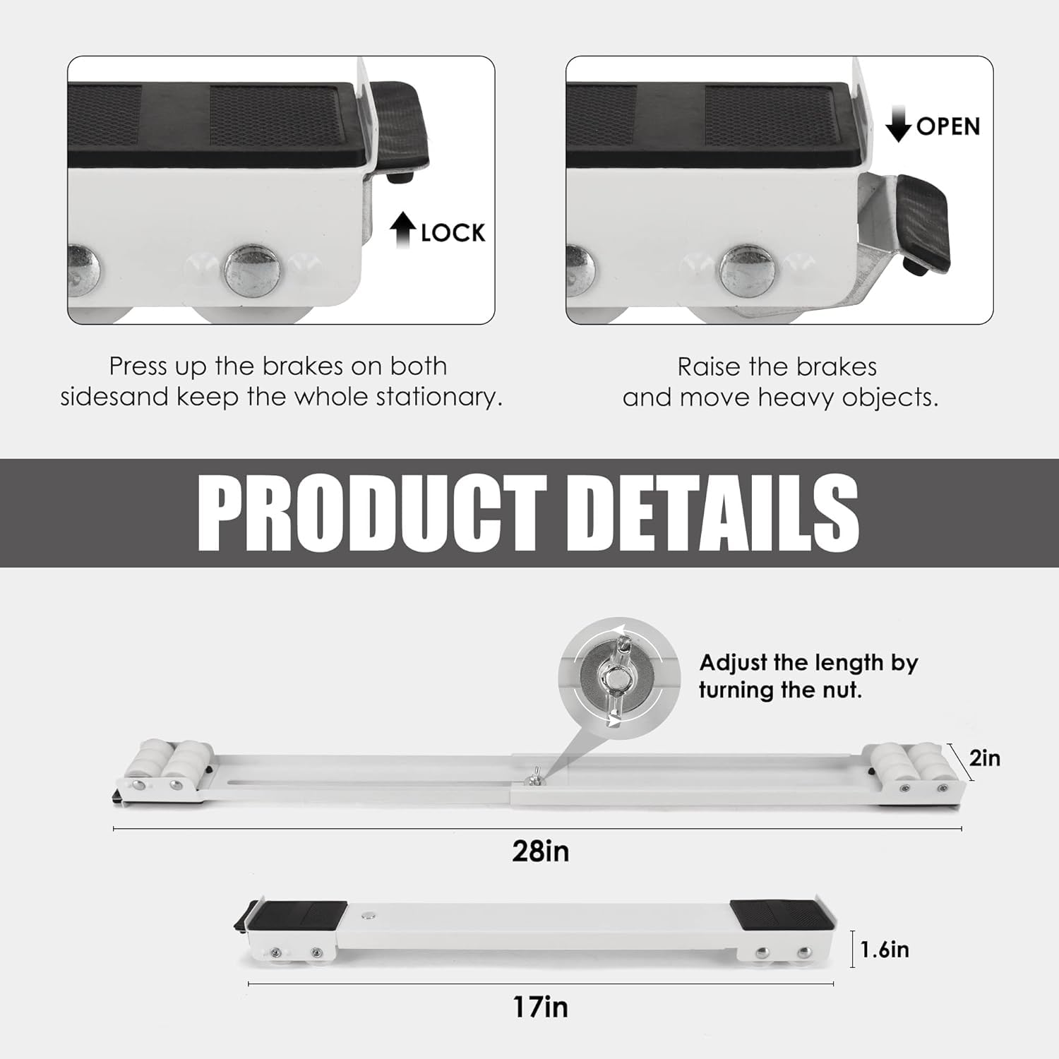 Heavy appliances Mover Tool (Adjustable & Holds upto 300 kg)