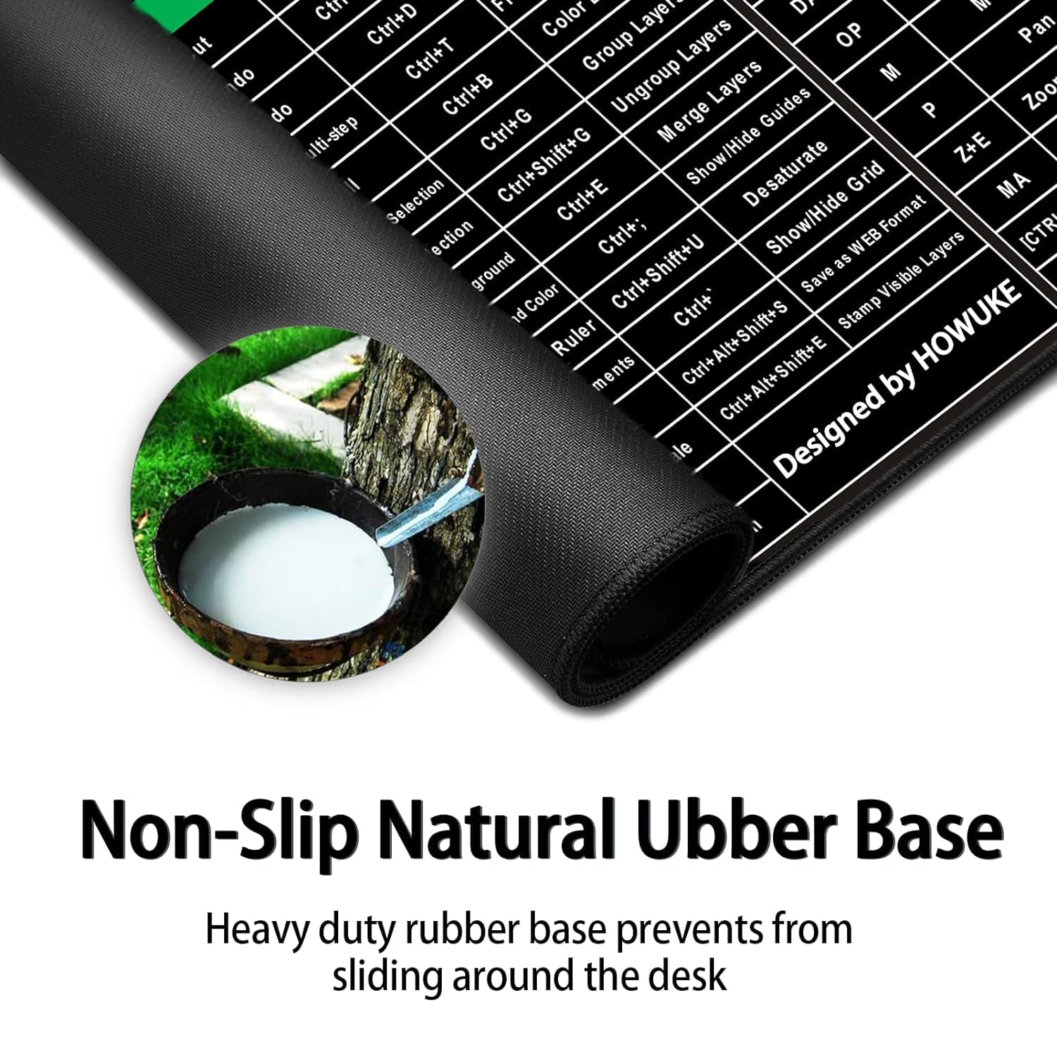 Anti-Slip Keyboard Pad with Office Excel Microsoft Software Shortcuts(80*30cm)