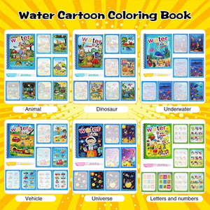 Reusable Magical Water Painting Book (Pack of 4 books + 4 pens)
