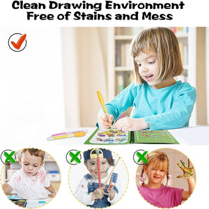 Reusable Magical Water Painting Book (Pack of 4 books + 4 pens)
