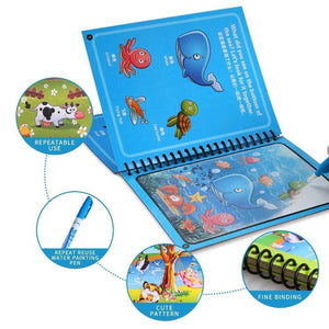 Reusable Magical Water Painting Book (Pack of 4 books + 4 pens)