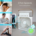 Mini  air  Cooler(1/2/3 H Timer, 3 Wind Speeds and 3 Spray Modes)