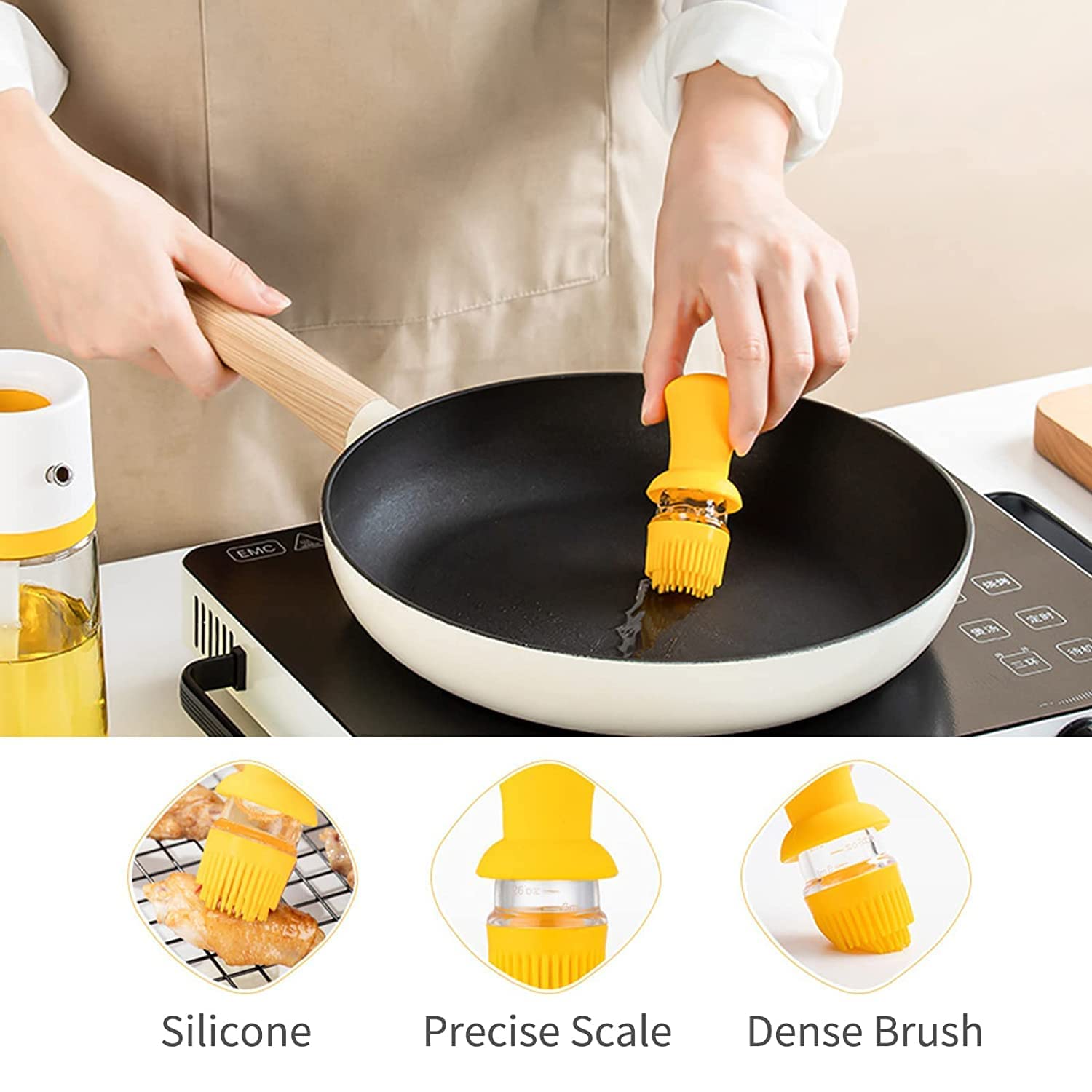 Oil Dispenser Bottle with Brush