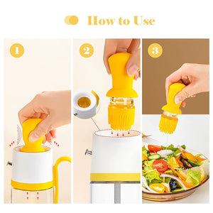 Oil Dispenser Bottle with Brush