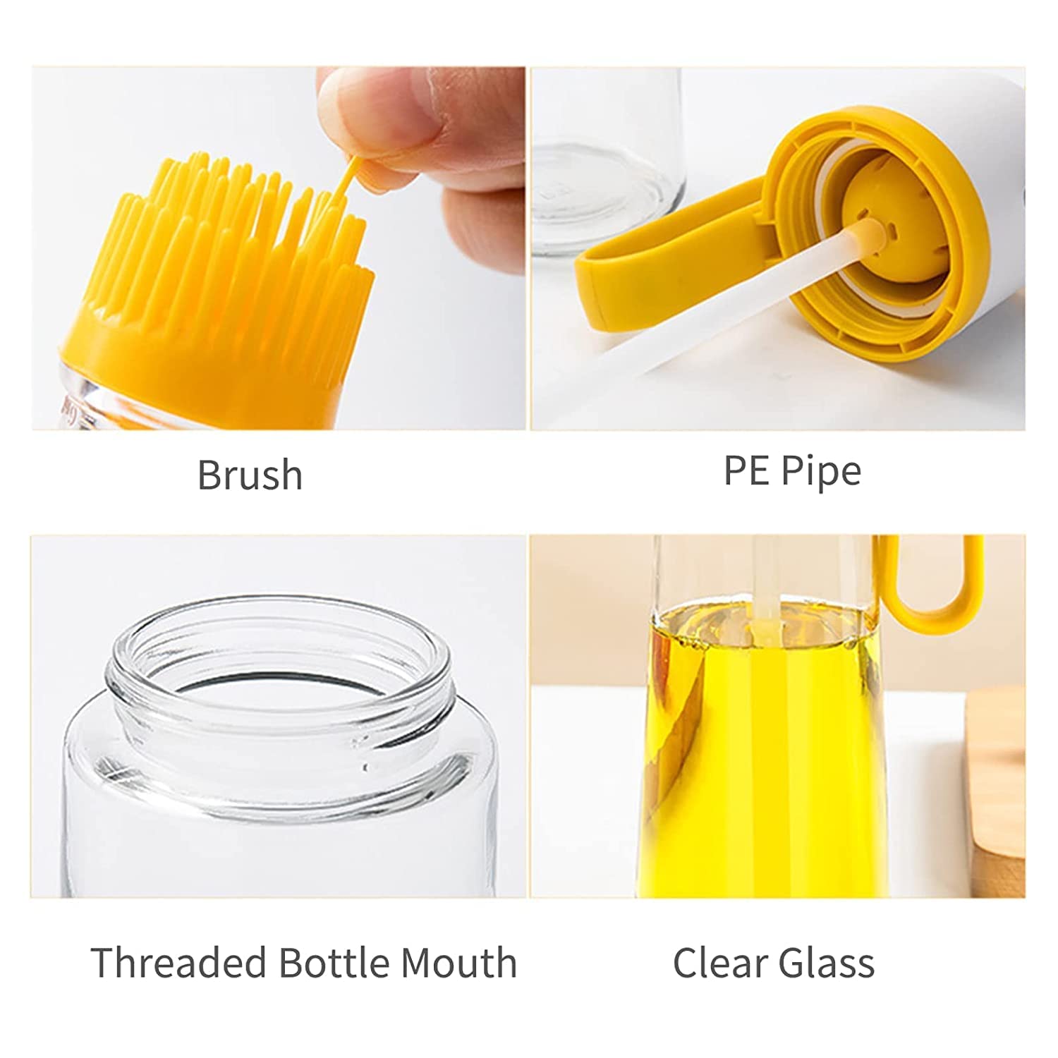 Oil Dispenser Bottle with Brush