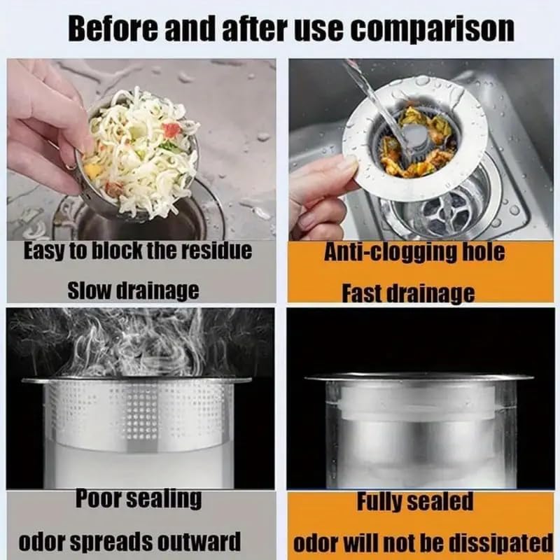 Kitchen 3 in 1 Sink Drain Strainer
