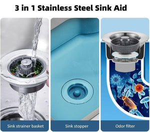 Kitchen 3 in 1 Sink Drain Strainer
