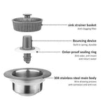 Kitchen 3 in 1 Sink Drain Strainer